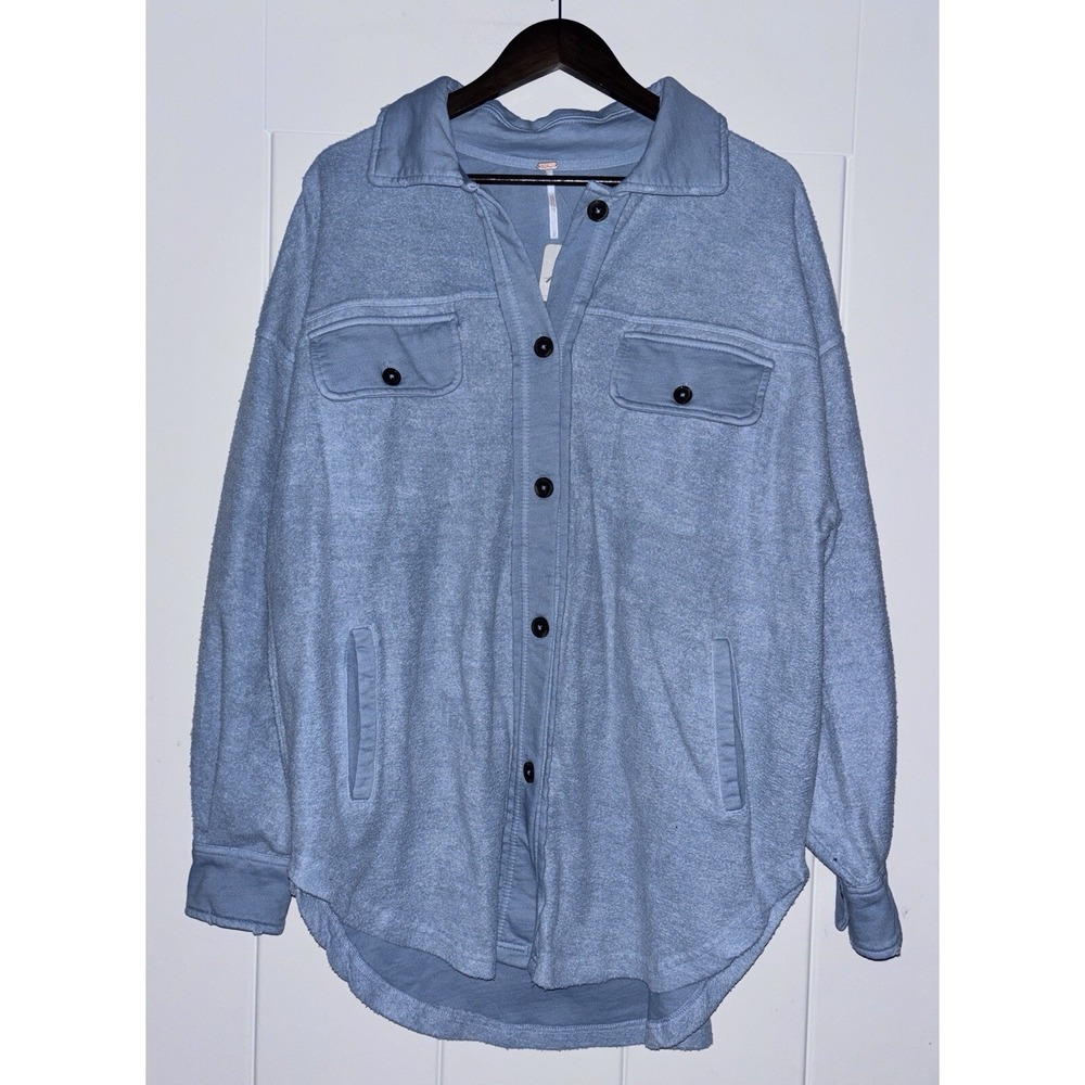 FP We The Free Ruby Slouchy Longline Shacket Oversized Slouchy Fit Women L NEW